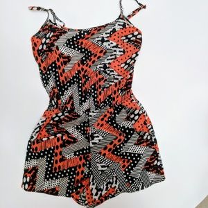 Charlotte Russe Geometric Shapes Romper - XS